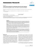 Improved method for predicting linear B-cell epitopes
