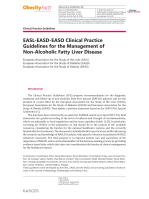 EASL-EASD-EASO Clinical Practice Guidelines for the Management of Non-Alcoholic Fatty Liver Disease