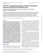 STITCH 5: augmenting protein–chemical interaction networks with tissue and affinity data