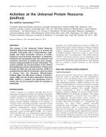 Activities at the Universal Protein Resource (UniProt)