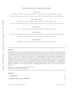 Synchronization in complex networks