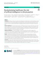 Revolutionizing healthcare: the role of artificial intelligence in clinical practice