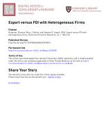 Export versus FDI with Heterogeneous Firms