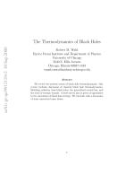 The Thermodynamics of Black Holes