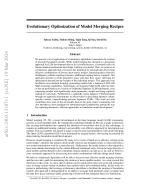 Evolutionary Optimization of Model Merging Recipes