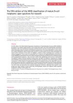 The fifth edition of the WHO classification of mature B-cell neoplasms: open questions for research