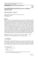 Toward SMEs digital transformation success: a systematic literature review