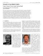 Dynamics of microfluidic droplets