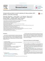 European Resuscitation Council Guidelines for Resuscitation 2015 Section 1. Executive summary