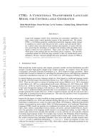 CTRL: A Conditional Transformer Language Model for Controllable Generation