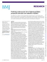 Predicting cardiovascular risk in England and Wales: prospective derivation and validation of QRISK2