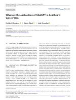What are the applications of ChatGPT in healthcare: Gain or loss?