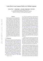 Gender Bias in Large Language Models across Multiple Languages
