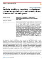 Artificial intelligence-enabled prediction of chemotherapy-induced cardiotoxicity from baseline electrocardiograms
