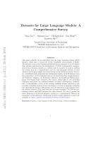Datasets for Large Language Models: A Comprehensive Survey