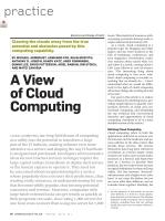 A View of Cloud Computing