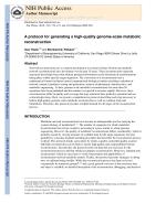 A protocol for generating a high-quality genome-scale metabolic reconstruction