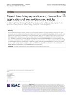 Recent trends in preparation and biomedical applications of iron oxide nanoparticles