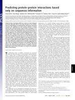 Predicting protein–protein interactions based only on sequences information
