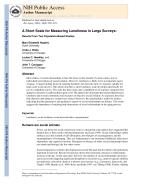 A Short Scale for Measuring Loneliness in Large Surveys: Results From Two Population-Based Studies