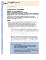 CLONAL EVOLUTION IN CANCER