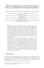 Efficient Algorithms for Solving Overdefined Systems of Multivariate Polynomial Equations