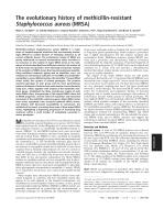 The evolutionary history of methicillin-resistant Staphylococcus aureus (MRSA)
