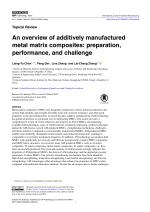 An overview of additively manufactured metal matrix composites: preparation, performance, and challenge