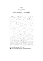 Precis BOOK SYMPOSIUM CONSCIOUSNESS, COLOR, AND CONTENT