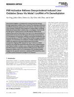 PXR Activation Relieves Deoxynivalenol-Induced Liver Oxidative Stress Via Malat1 LncRNA m6A Demethylation