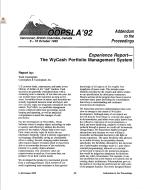 Experience Report—The WyCash Portfolio Management System