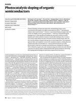 Photocatalytic doping of organic semiconductors