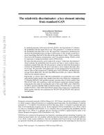 The relativistic discriminator: a key element missing from standard GAN
