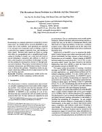 The Broadcast Storm Problem in a Mobile Ad Hoc Network