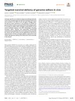 Targeted nonviral delivery of genome editors in vivo