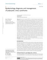 Epidemiology, diagnosis, and management of polycystic ovary syndrome
