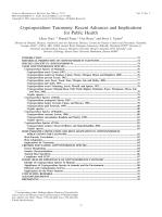 Cryptosporidium Taxonomy: Recent Advances and Implications for Public Health