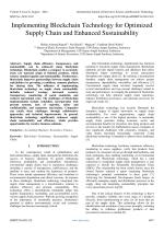 Implementing Blockchain Technology for Optimized Supply Chain and Enhanced Sustainability