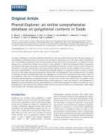 Phenol-Explorer: an online comprehensive database on polyphenol contents in foods