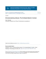 Dimensionalizing Cultures: The Hofstede Model in Context