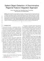 Salient Object Detection: A Discriminative Regional Feature Integration Approach