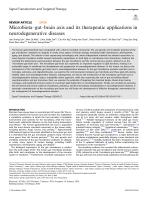 Microbiota–gut–brain axis and its therapeutic applications in neurodegenerative diseases