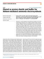 Phenol as proton shuttle and buffer for lithium-mediated ammonia electrosynthesis
