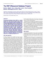 The RDP (Ribosomal Database Project)