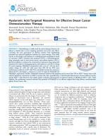 Hyaluronic Acid-Targeted Niosomes for Effective Breast Cancer Chemostarvation Therapy