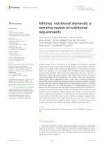 Athletes’ nutritional demands: a narrative review of nutritional requirements