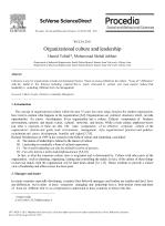 Organizational culture and leadership