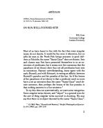 ON NON-WELL-FOUNDED SETS