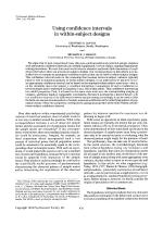 Using confidence intervals in within-subject designs