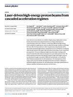 Laser-driven high-energy proton beams from cascaded acceleration regimes